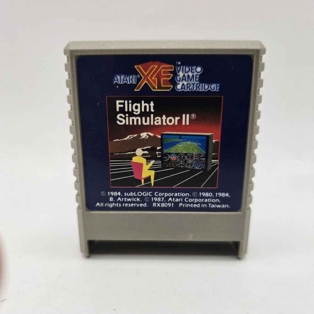 Flight Simulator II Atari XE Game Cartridge Sublogic Untested